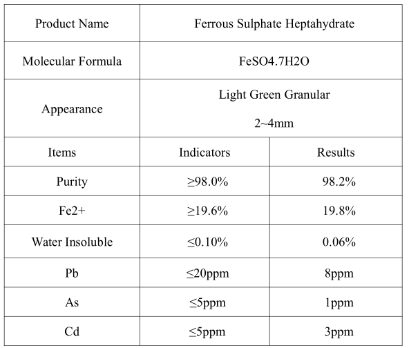 Ferrous Sulphate/Ferrous Sulfate/ FeSO4.7H2O 0.1-1mm Powder Fertilizers